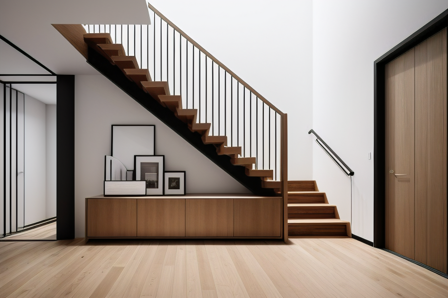 Minimalist İç Mekan Tasarımında Ahşap Merdiven Kullanımı